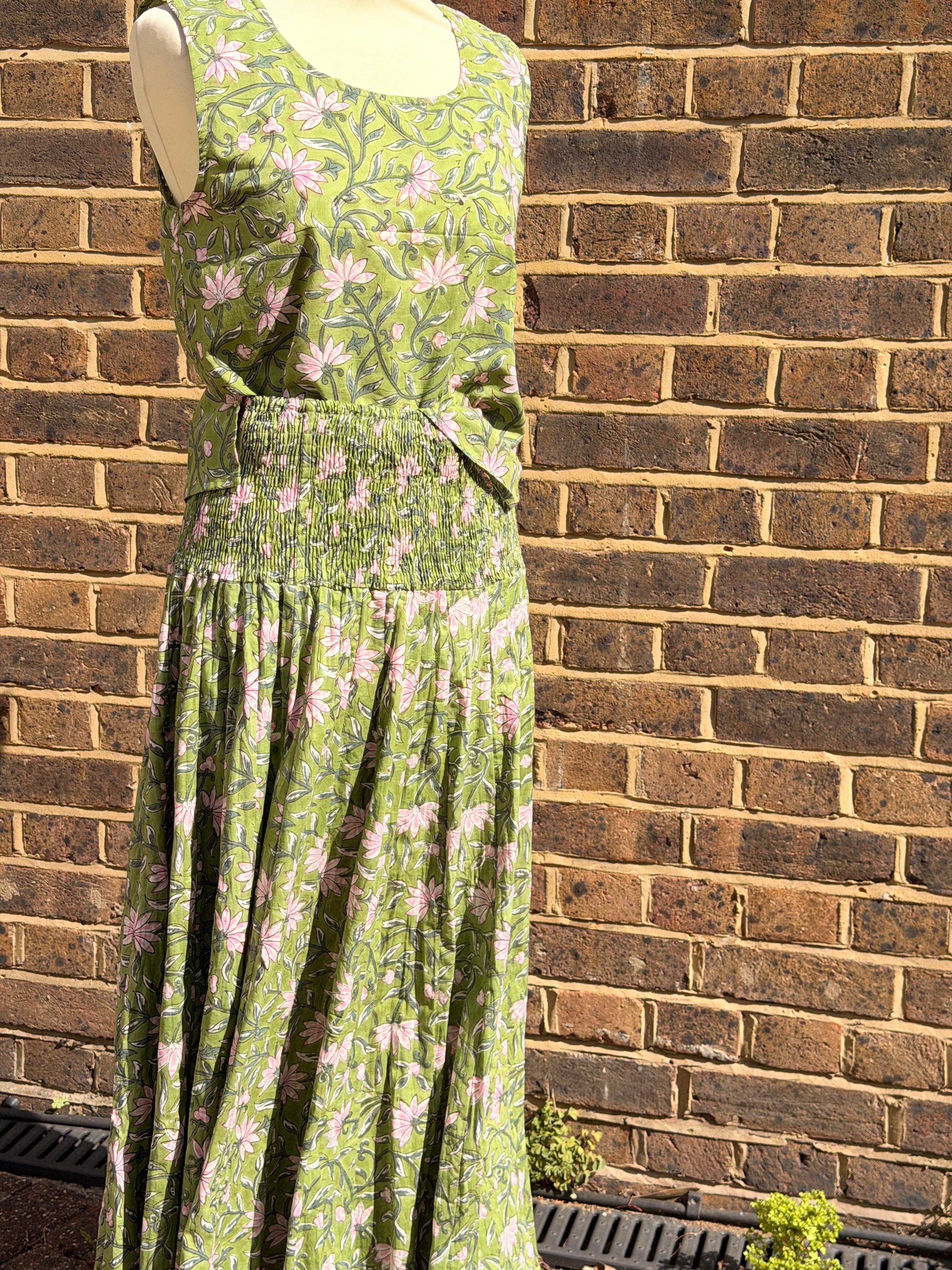 Daisy Skirt Floral Block Print