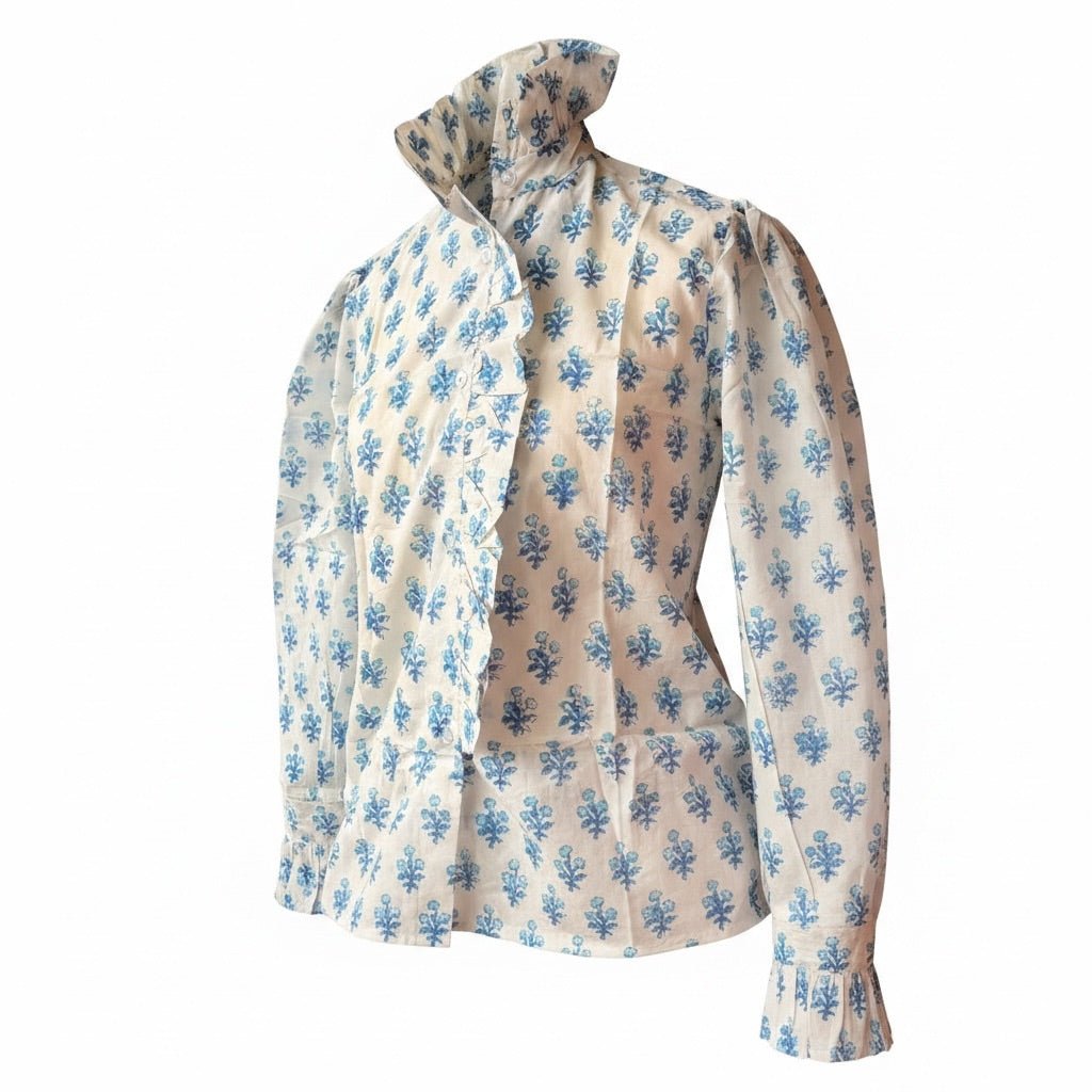 Bibi frilled collar shirt