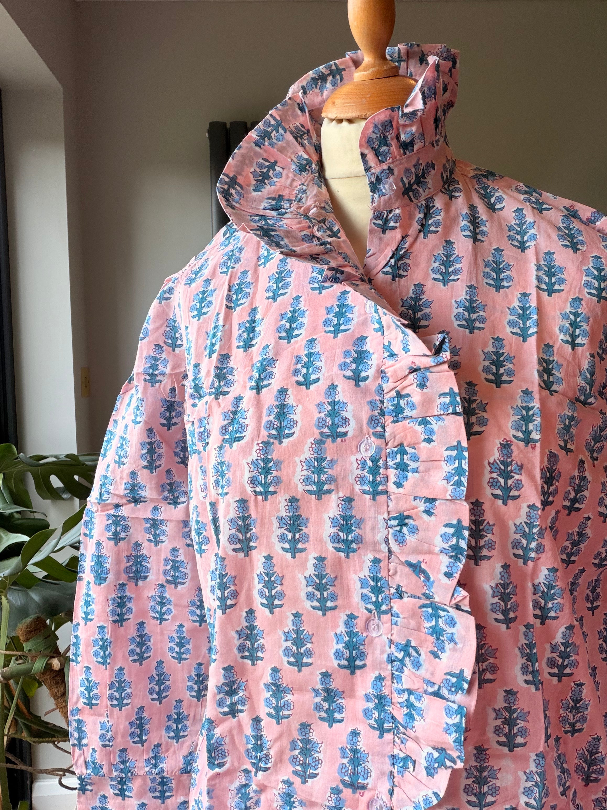Bibi frilled collar shirt