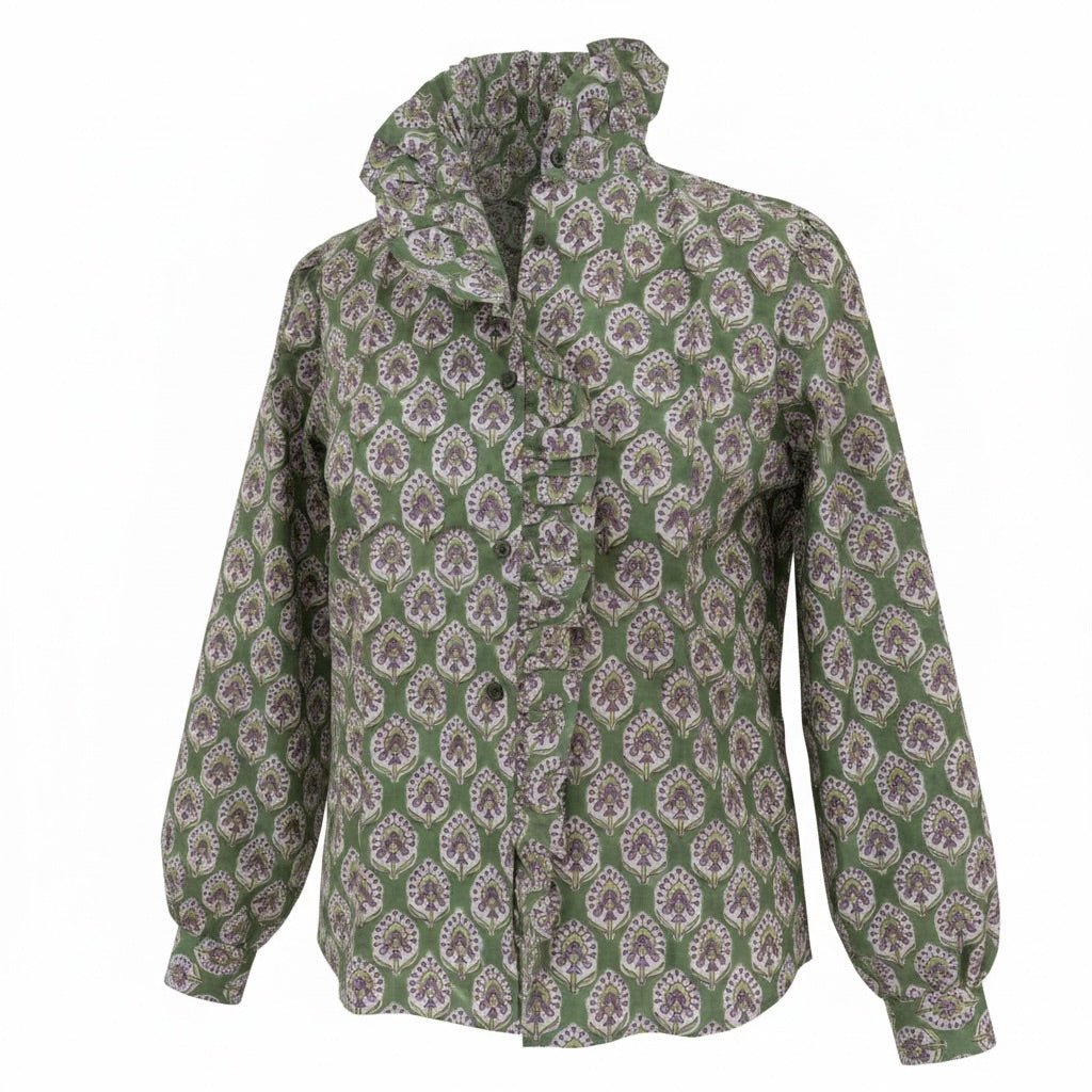 Bibi frilled collar shirt
