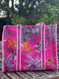 Velvet quilted totes