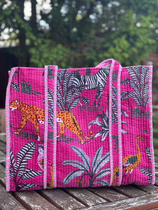 Velvet quilted totes