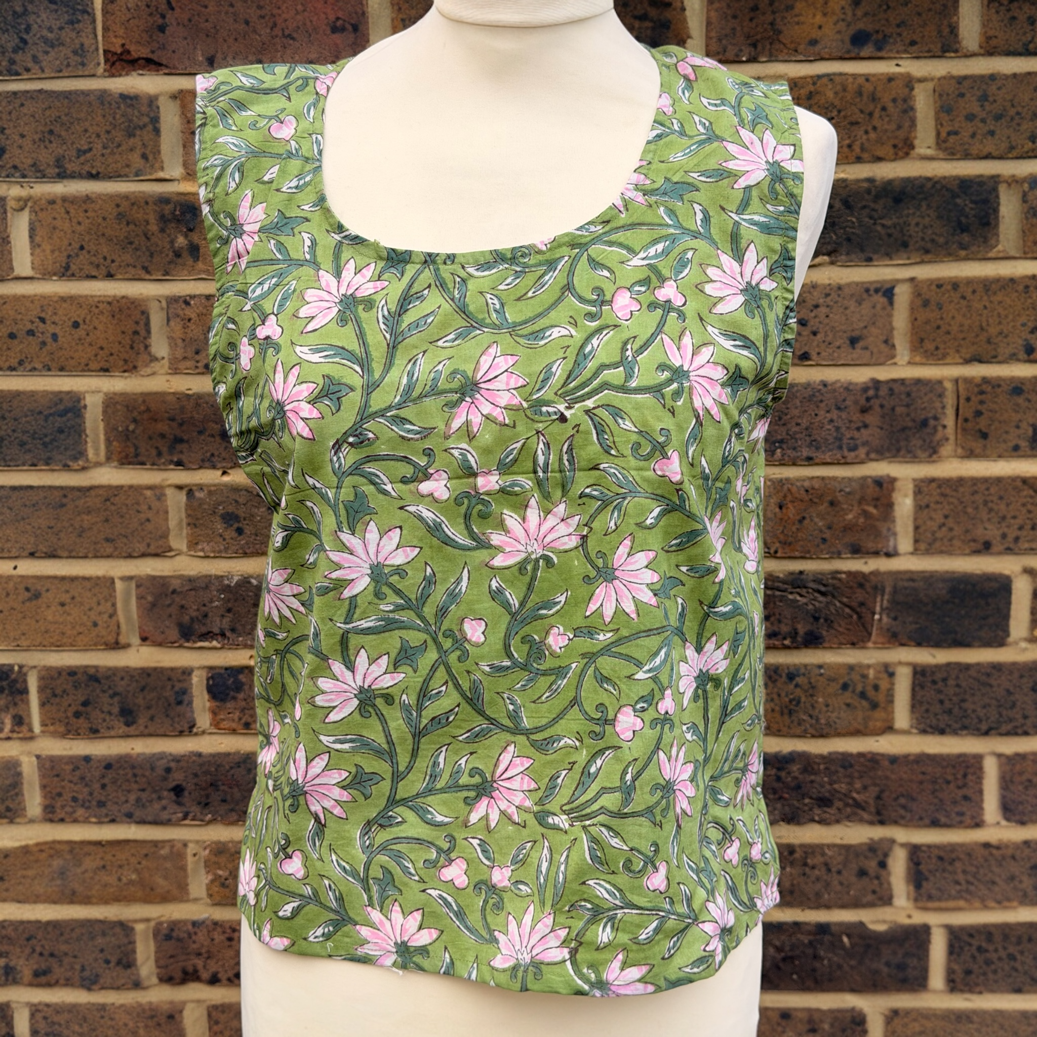 Daisy Top Floral block print
