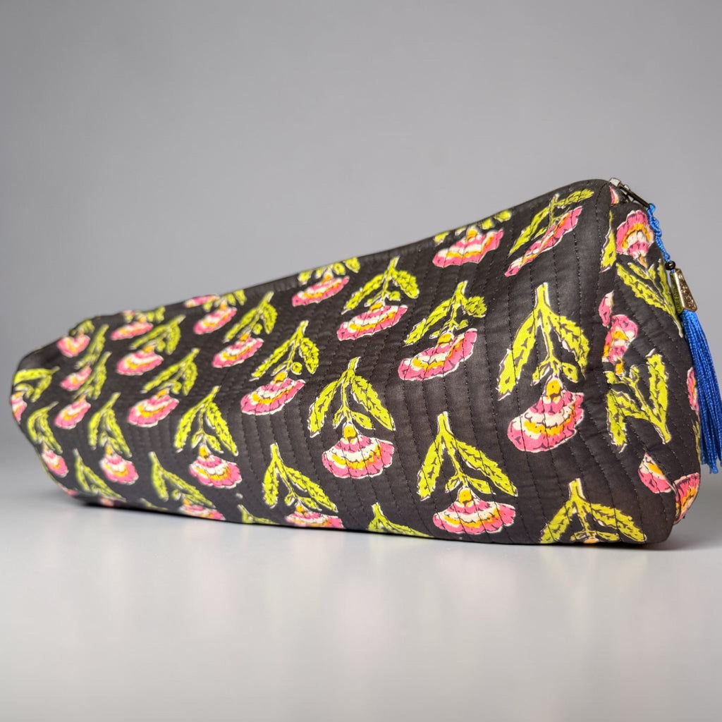 Extra Large Quilted Floral Wash Bag