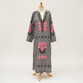 Suzani Kaftan dress in Black
