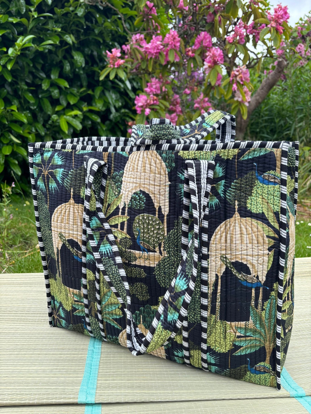 Cotton quilted tote bag