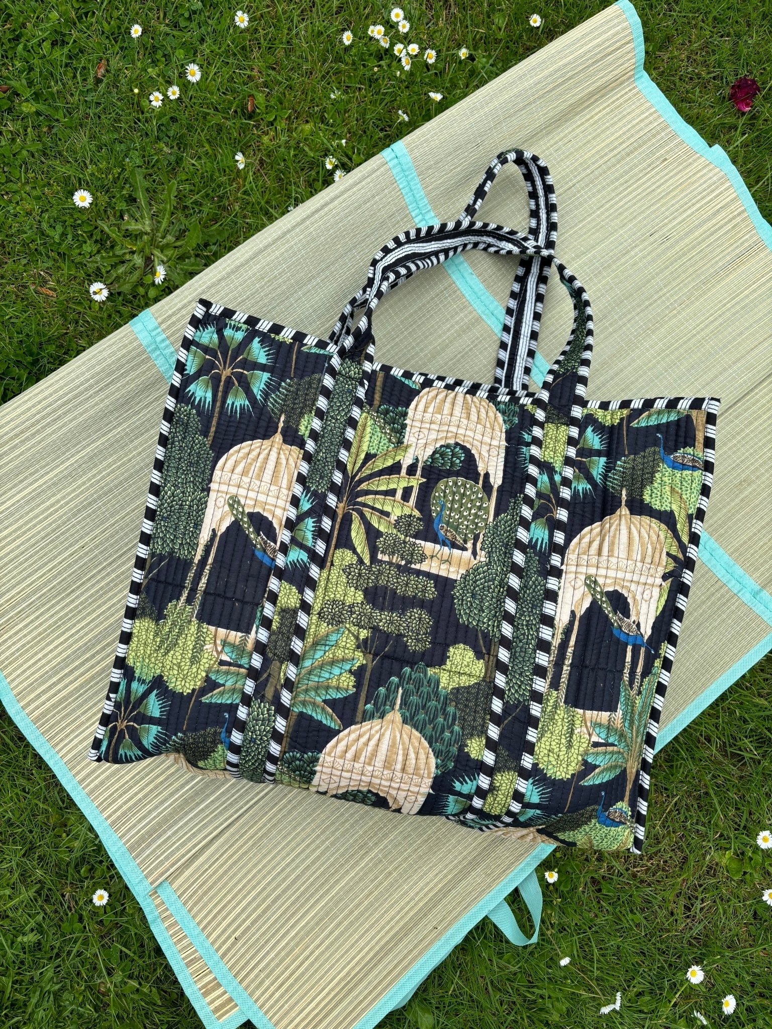 Cotton quilted tote bag