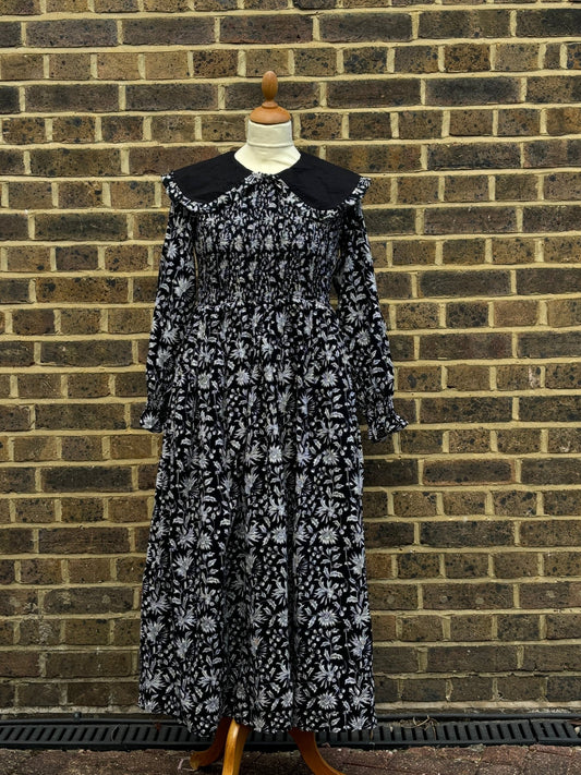 Black and White Buta Evie Dress