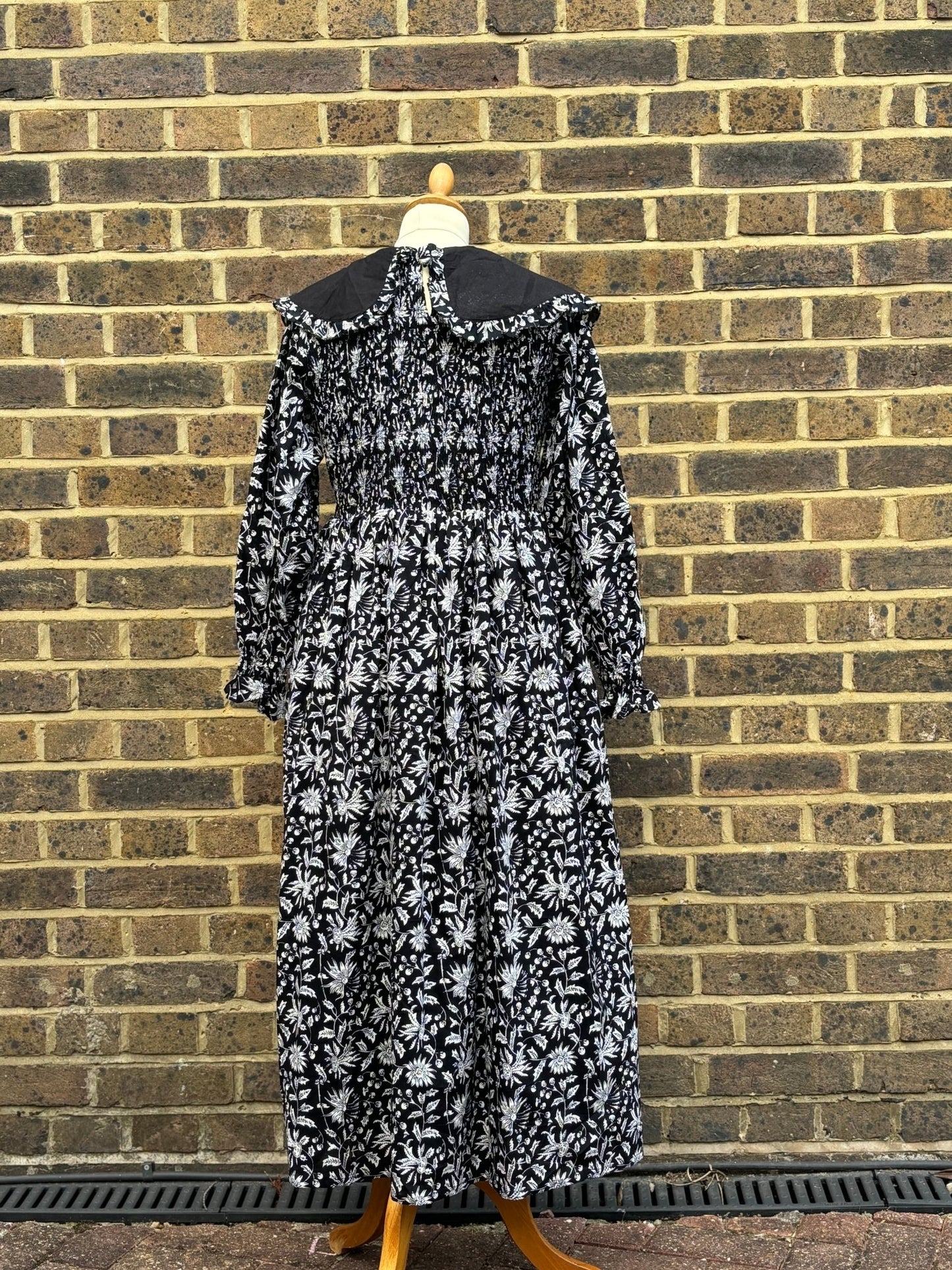 Black and White Buta Evie Dress