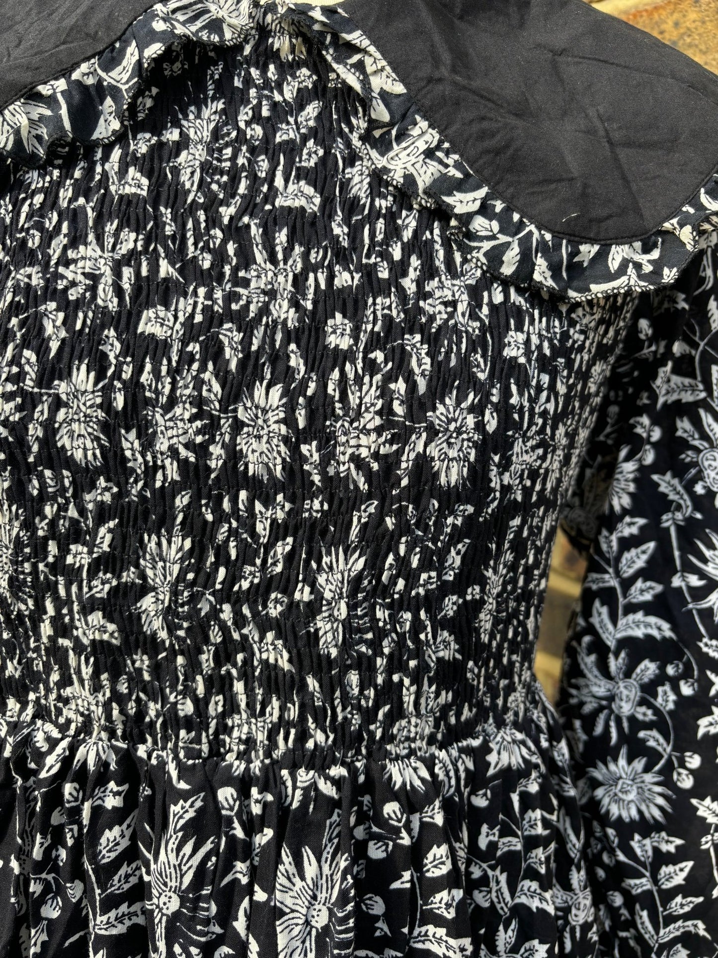 Black and White Buta Evie Dress