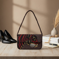 Hand-Beaded Statement Shoulder Bag- Tiger